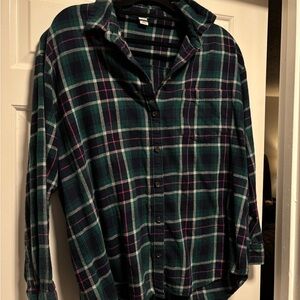 Old Navy Plaid Button-Up Flannel Shirt - Unisex
